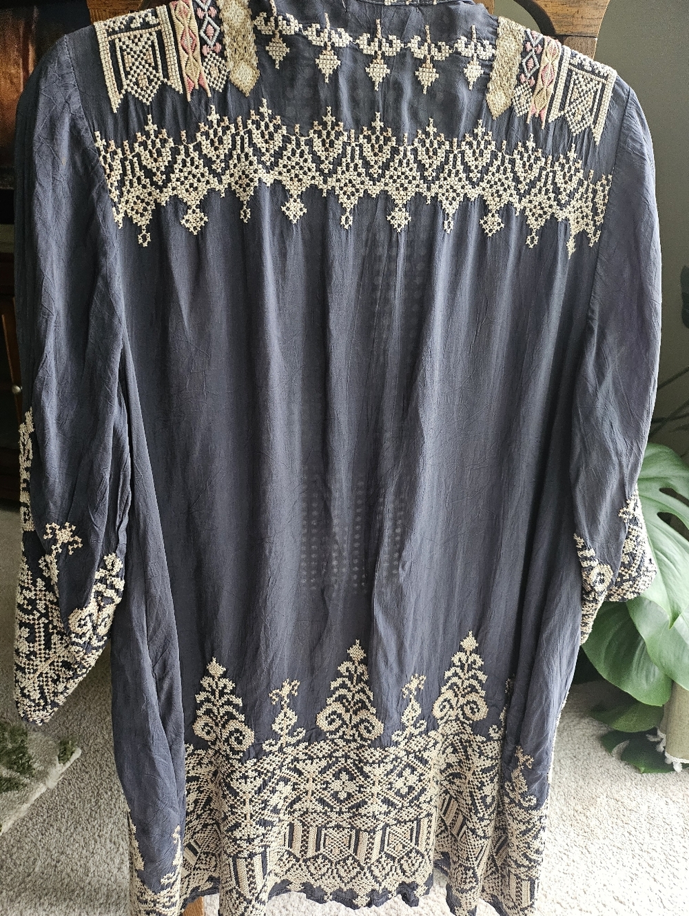 Johnny Was Helena Graphite Kimono - Picture 2 of 6
